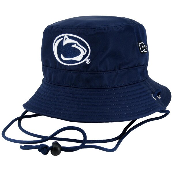 navy Hype and Vice waterproof bucket hat with Penn State Athletic Logo